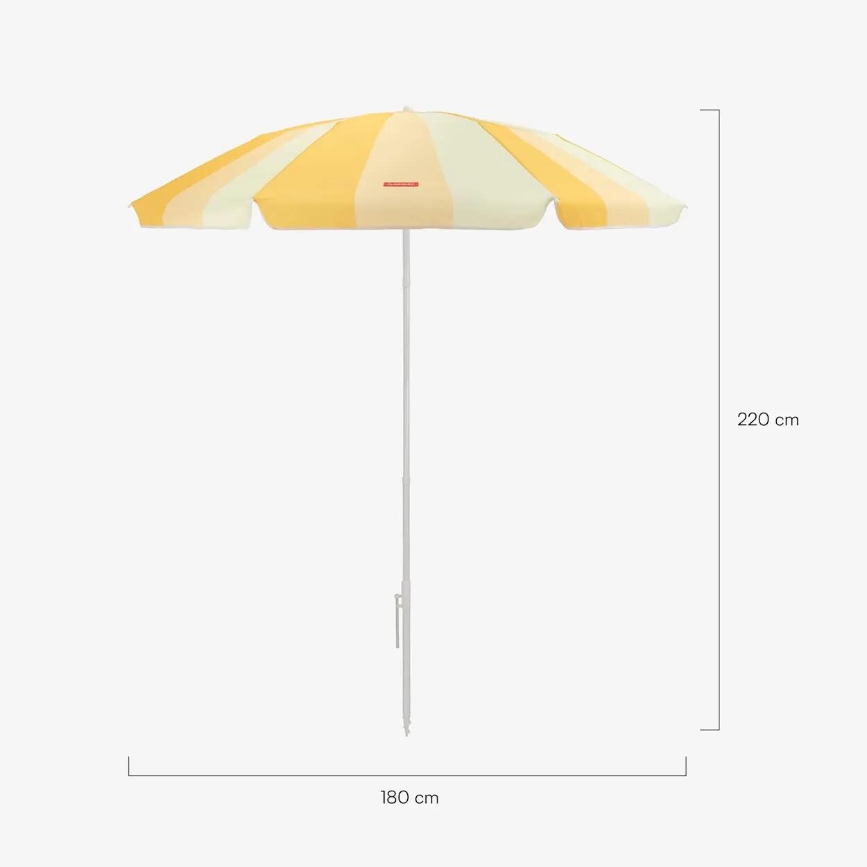Flamingueo parasol plage inclinable upf50+ polyester jaune 7/7