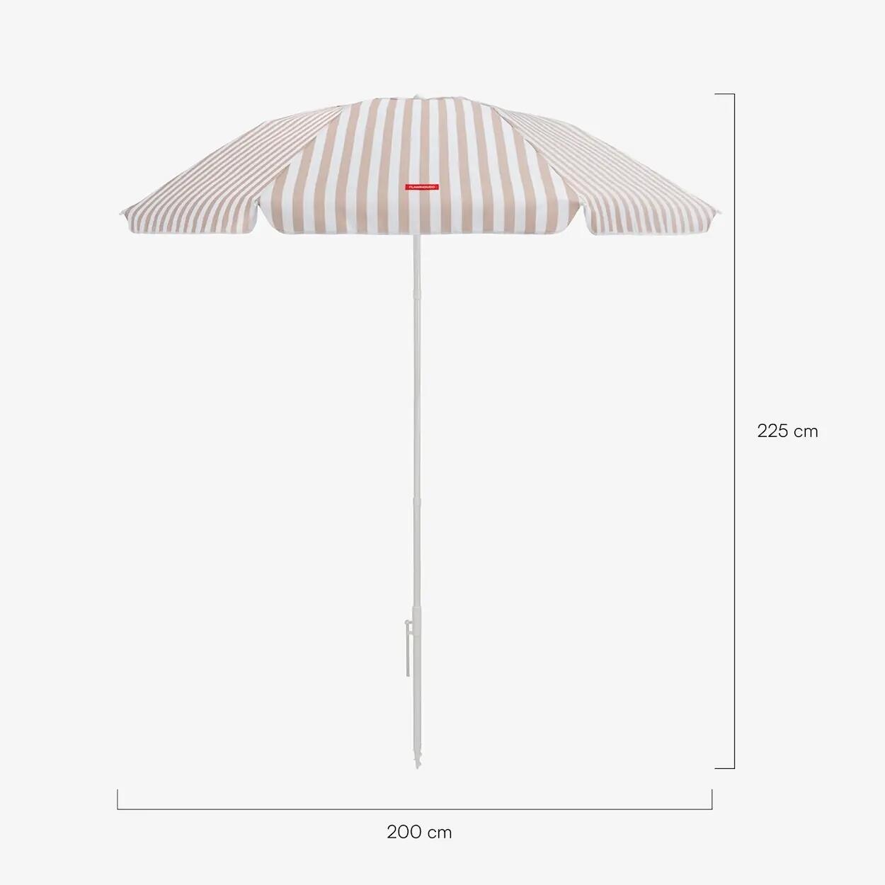 Flamingueo sombrilla playa inclinable upf50+ poliéster beige 7/7