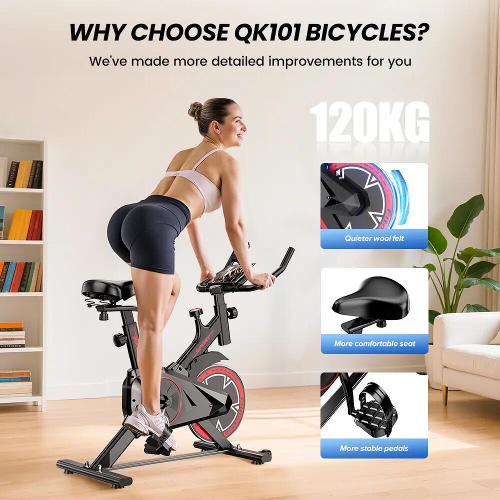 iscooter QK101 bicicleta estática con 100 niveles de resistencia magnética 7/8