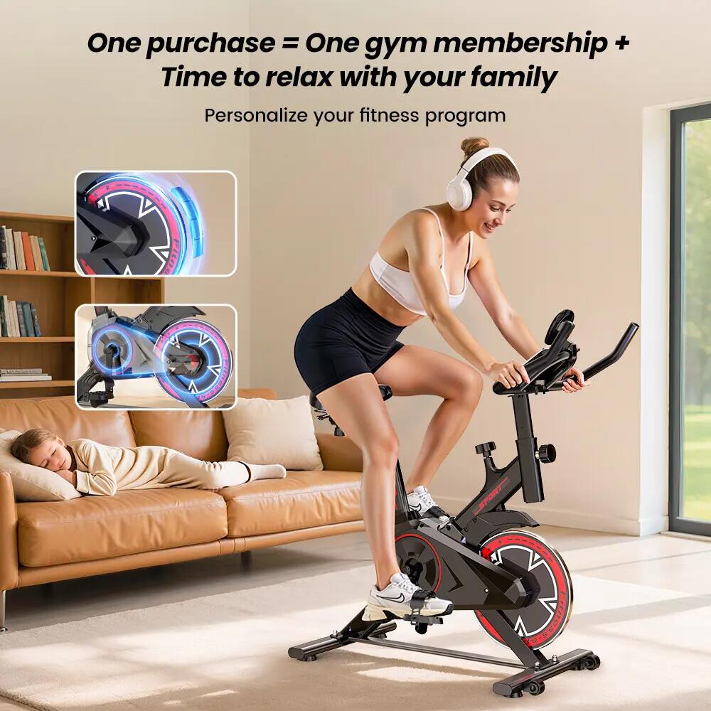 iscooter QK101 bicicleta estática con 100 niveles de resistencia magnética 6/8