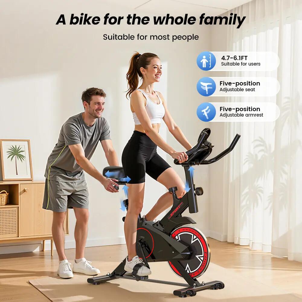 iscooter QK101 bicicleta estática con 100 niveles de resistencia magnética 5/8