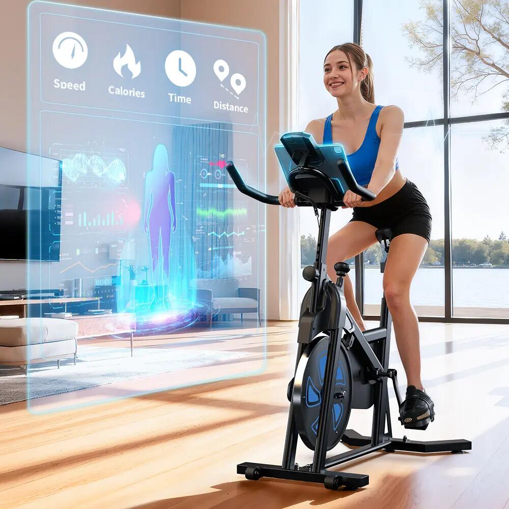iscooter QK116C bicicleta estática con 8 niveles de resistencia magnética 7/11