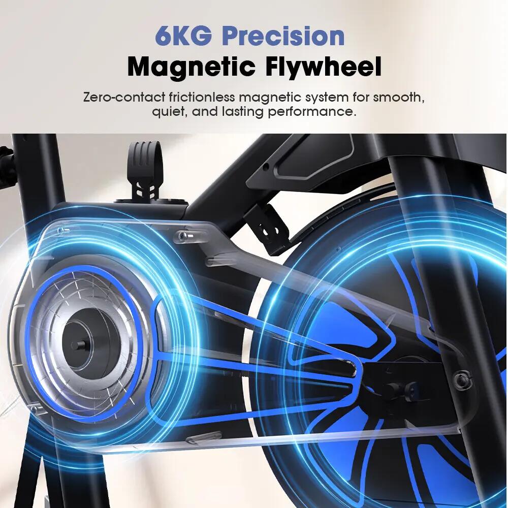 iscooter QK116C bicicleta estática con 8 niveles de resistencia magnética 6/11