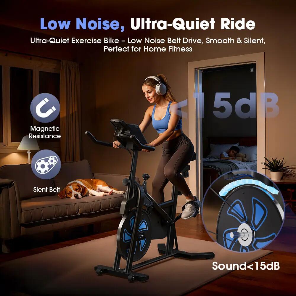 iscooter QK116C bicicleta estática con 8 niveles de resistencia magnética 5/11