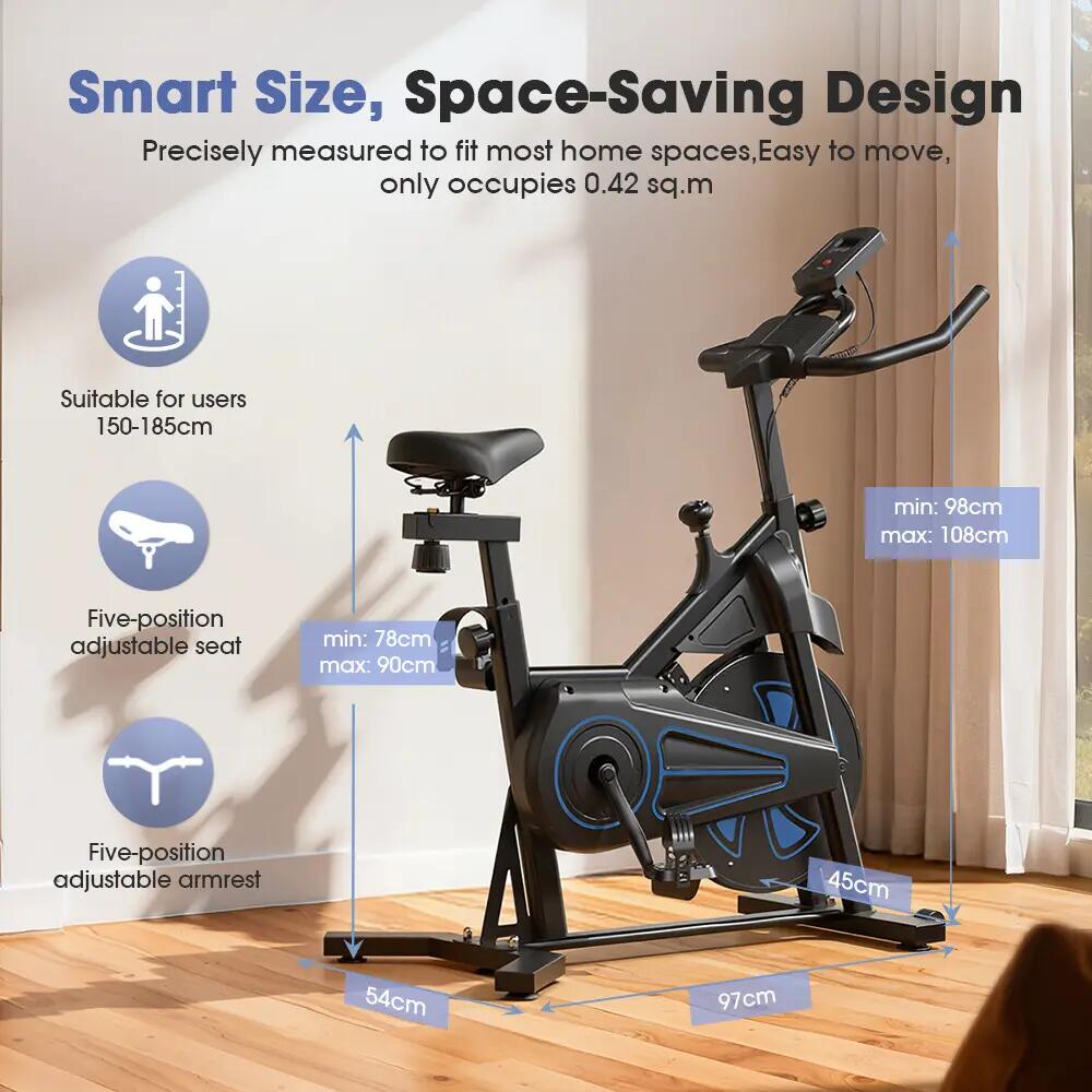 iscooter QK116C bicicleta estática con 8 niveles de resistencia magnética 4/11