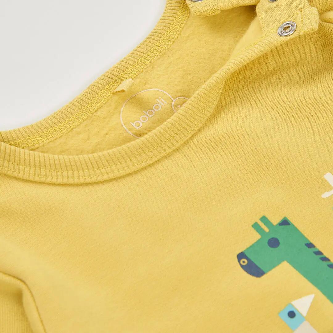 Conjunto punto bebé niño verde estampado jungla 7/7