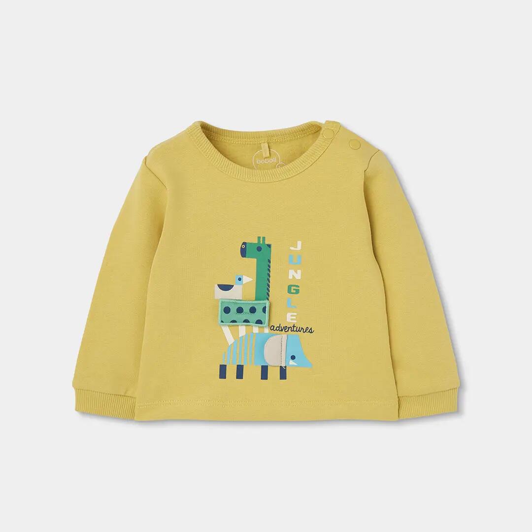 Conjunto punto bebé niño verde estampado jungla 3/7