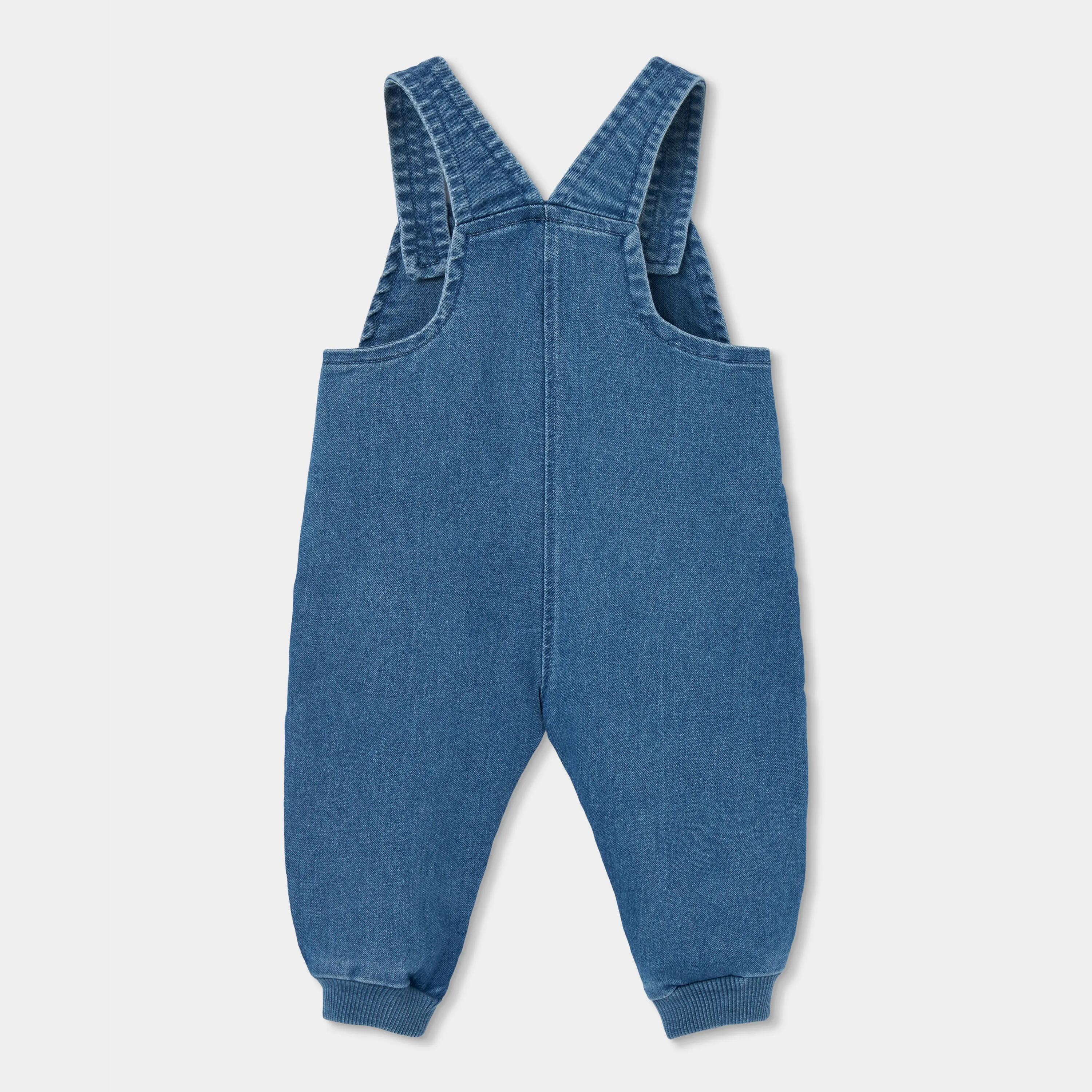 Conjunto denim bebé niño azul bordado de animales 6/7