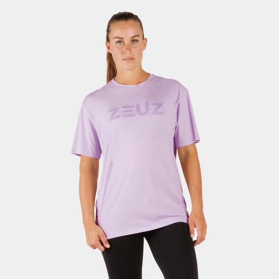 T-shirt de sport oversize ZEUZ femme – Fitness – Lilas – Taille L