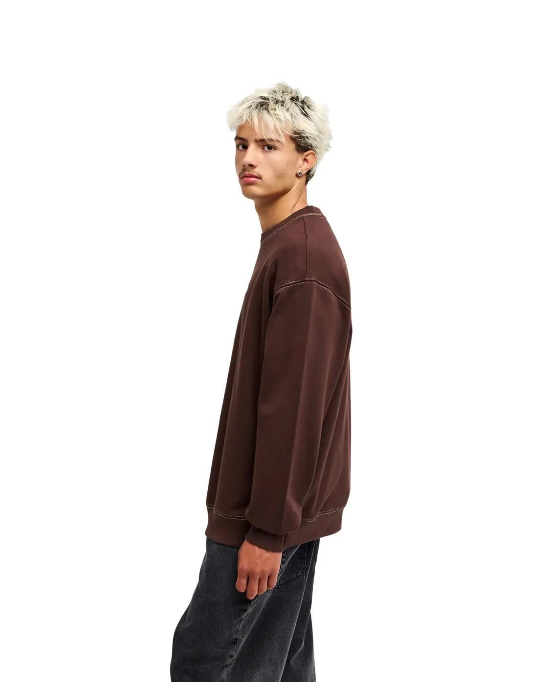 Sweater DISK Braun Heren 3/4