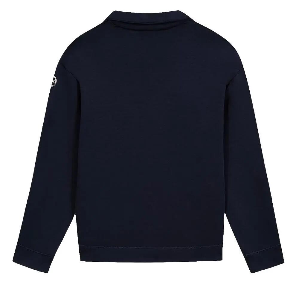 Felpa Donna TBS Craie con Zip 1/4 Marina 3/3