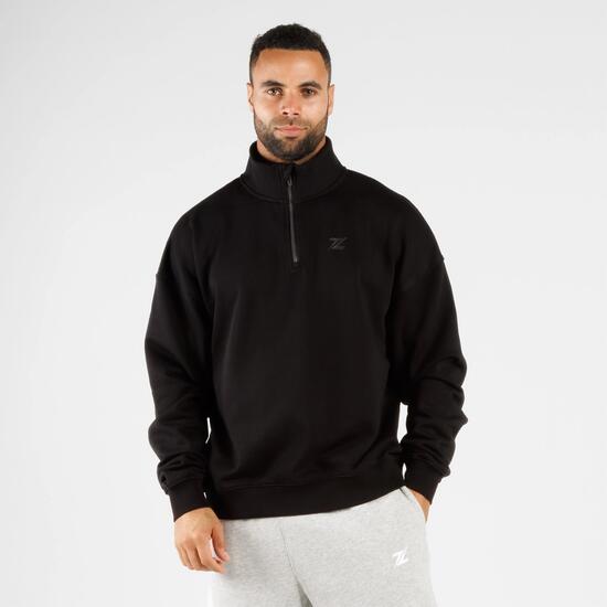 Sweat 1/4 zip oversize ZEUZ – Homme – Noir – Taille XXL