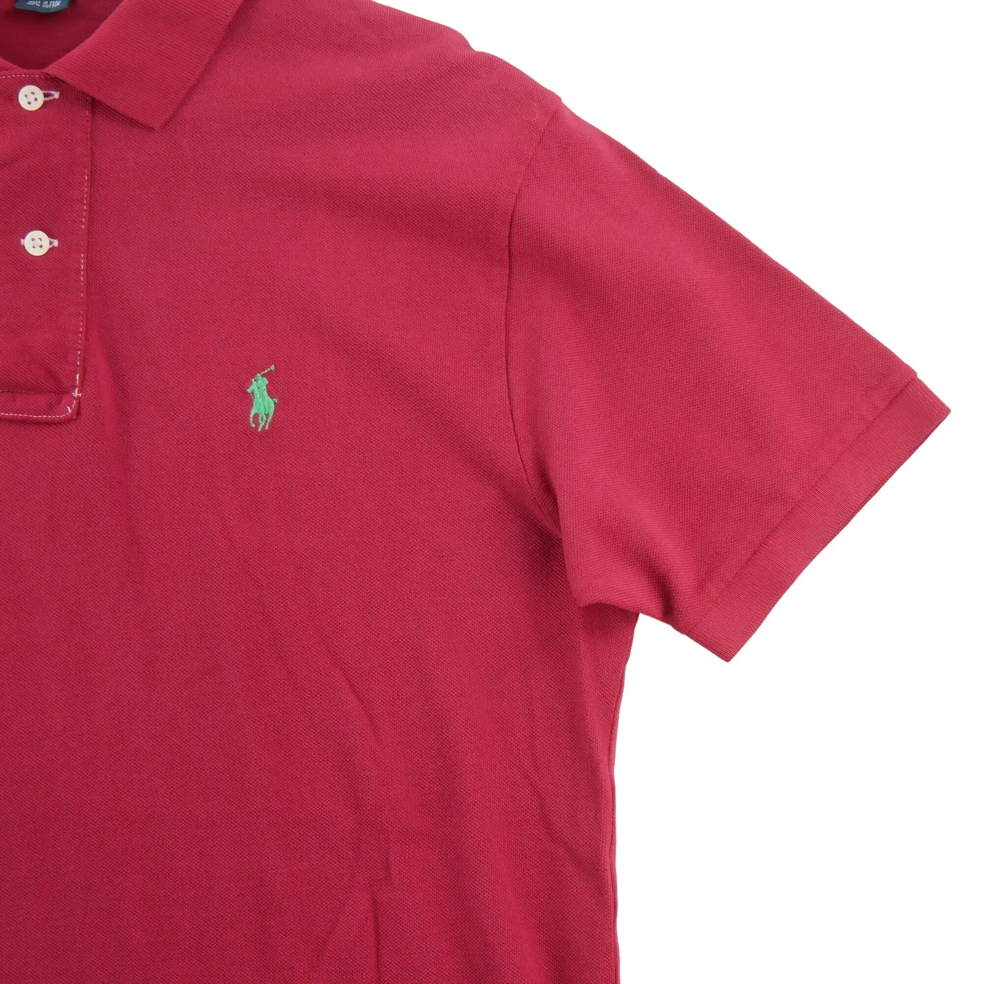 Refurbished - Kurzarm Polo Herren Rot - In gutem Zustand 6/7