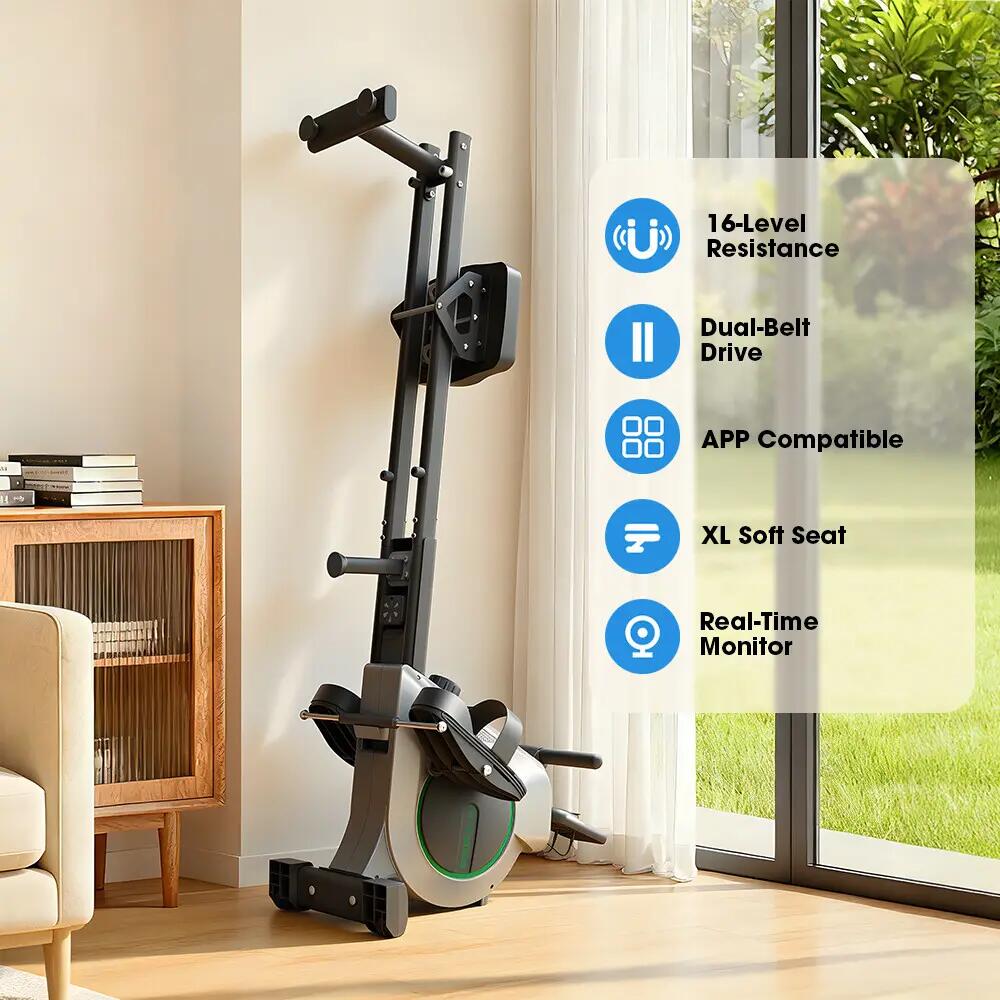 iscooter QK-530 máquina de remo con 16 niveles de resistencia magnética 6/12