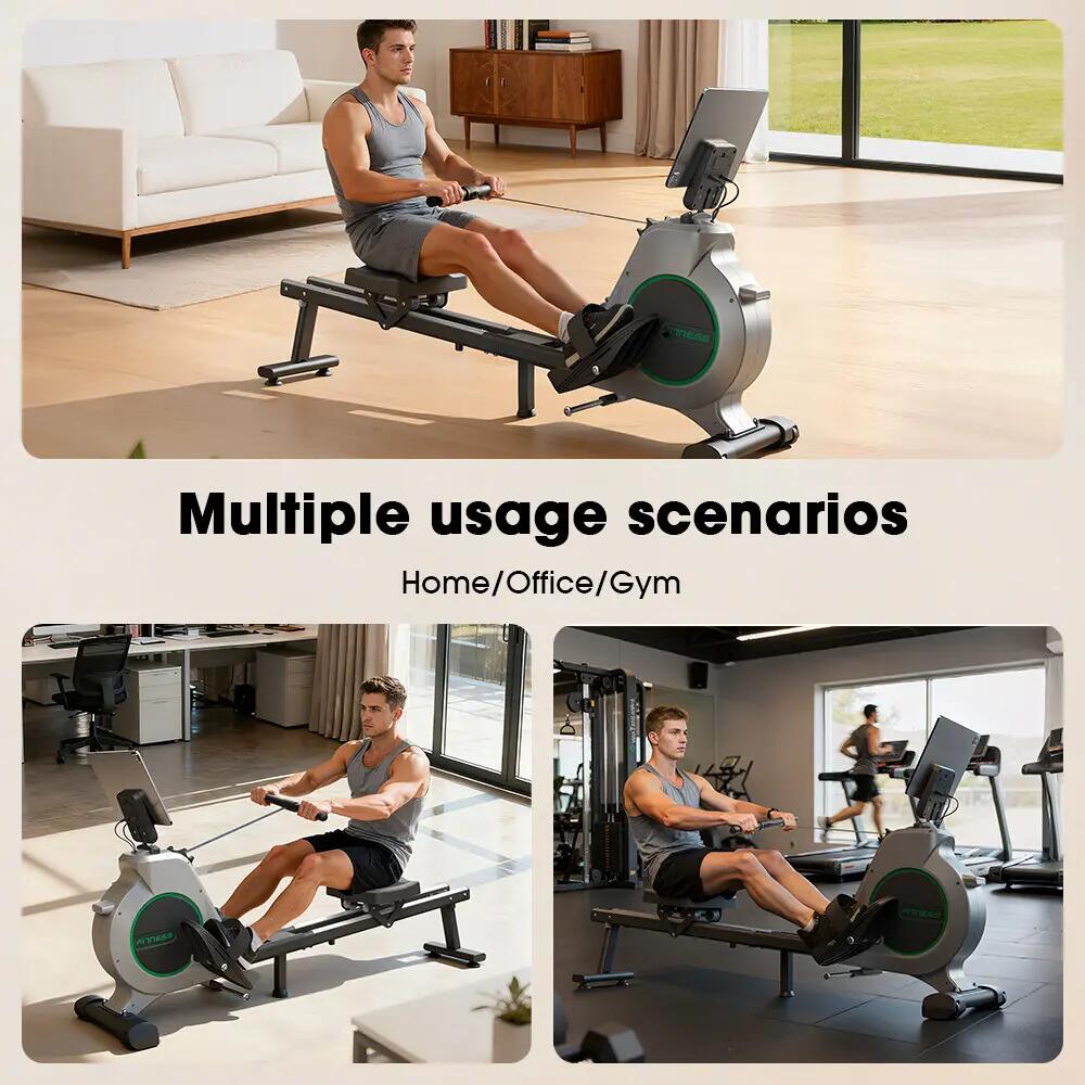 iscooter QK-530 máquina de remo con 16 niveles de resistencia magnética 3/12