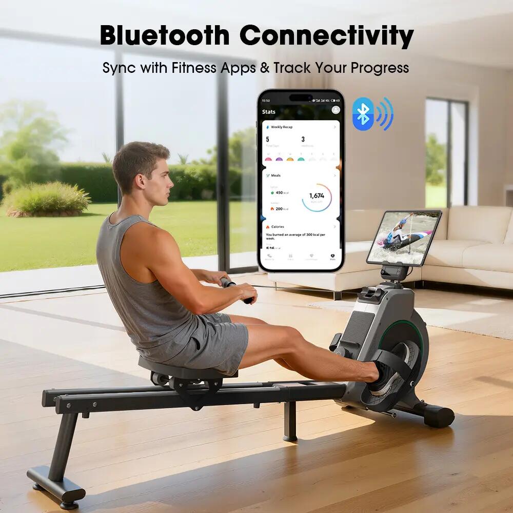 iscooter QK-530 máquina de remo con 16 niveles de resistencia magnética 2/12