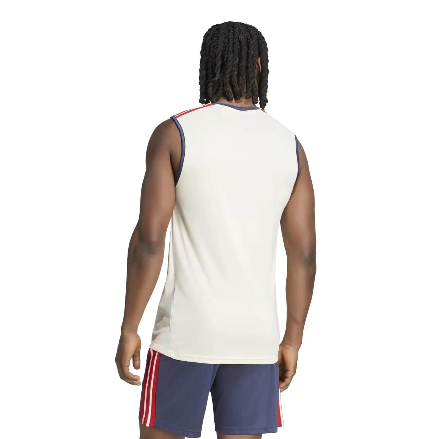 Débardeur de rugby FFR Adidas Blanc crème et bleu marine 2/7