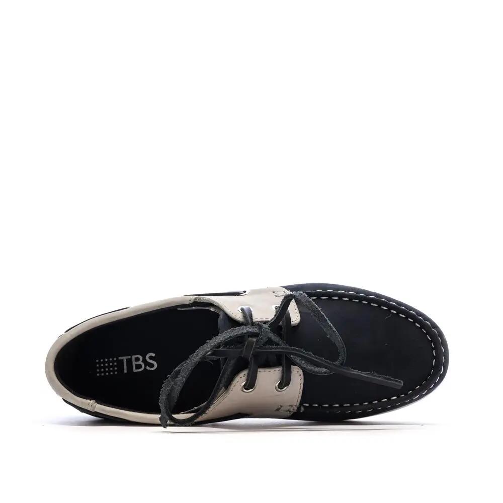 Zapatos náuticos de mujer TBS Cow Nubuck London en azul marino 5/7
