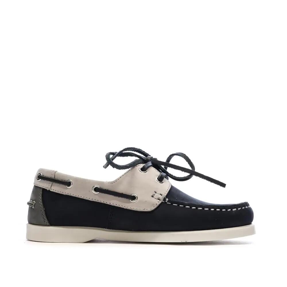 Zapatos náuticos de mujer TBS Cow Nubuck London en azul marino 3/7