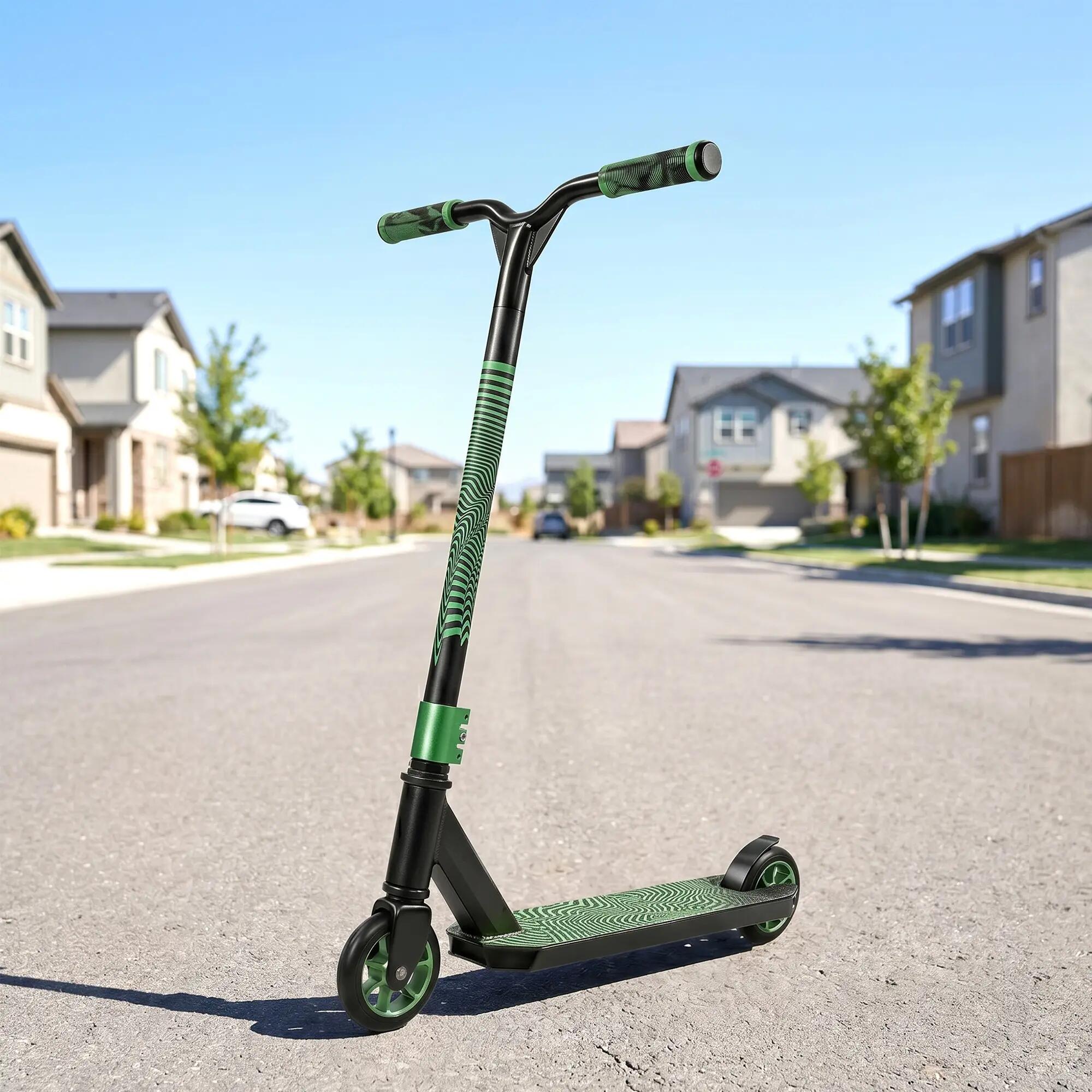 Trotinete acrobática 66x47x81 cm verde SPORTNOW 2/11