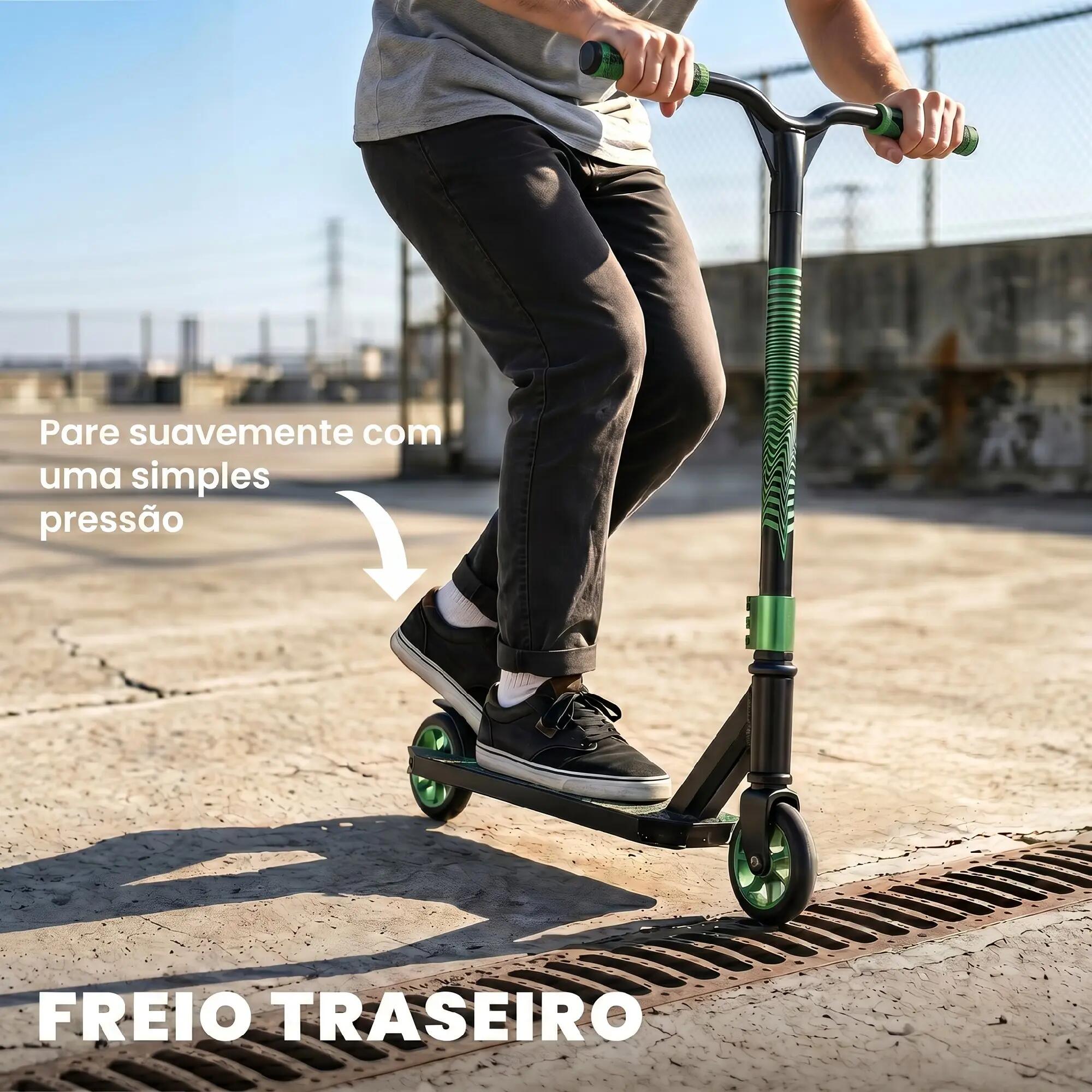 Trotinete acrobática 66x47x81 cm verde SPORTNOW 10/11