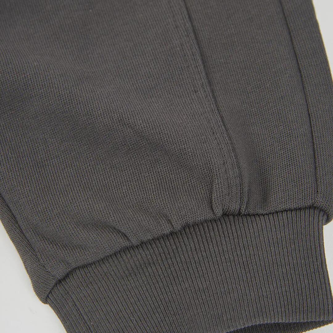 Pantalón felpa niño gris con cordón 4/4