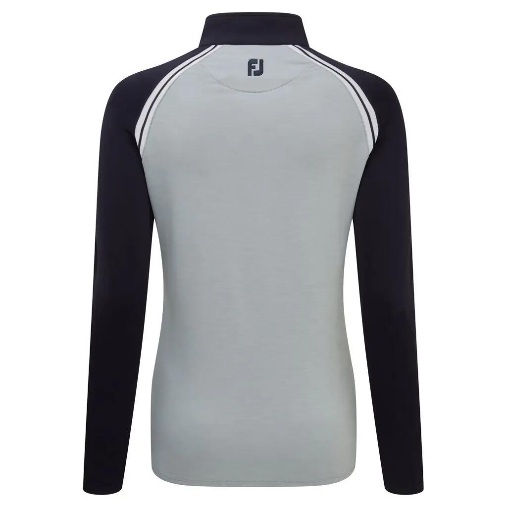 Chaqueta Golf Footjoy French Terry Full Zip Mujer Gris Y Azul Marino 2/2