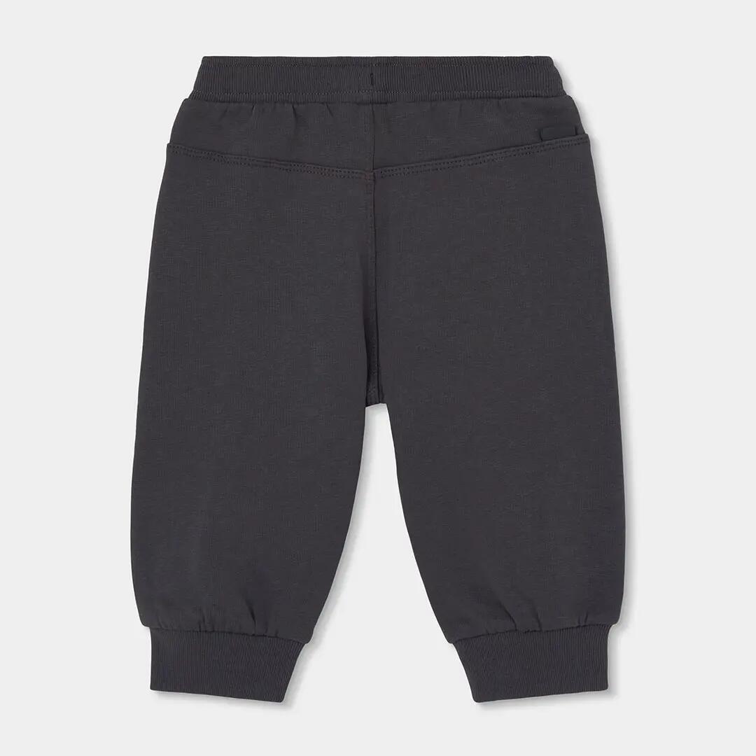 Pantalón felpa niño gris con cordón 2/4