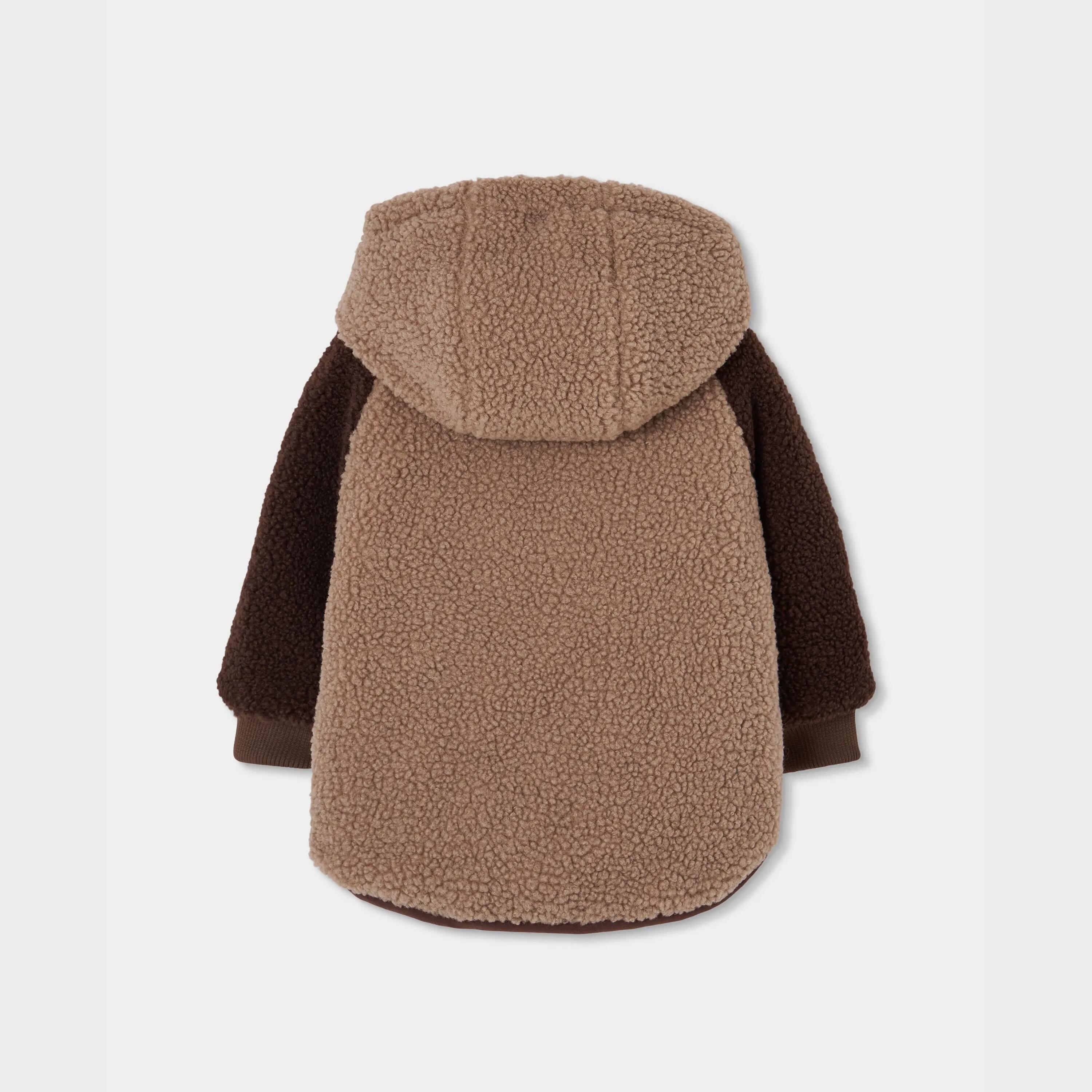 Parka tejido técnico reversible niño marrón 6/7