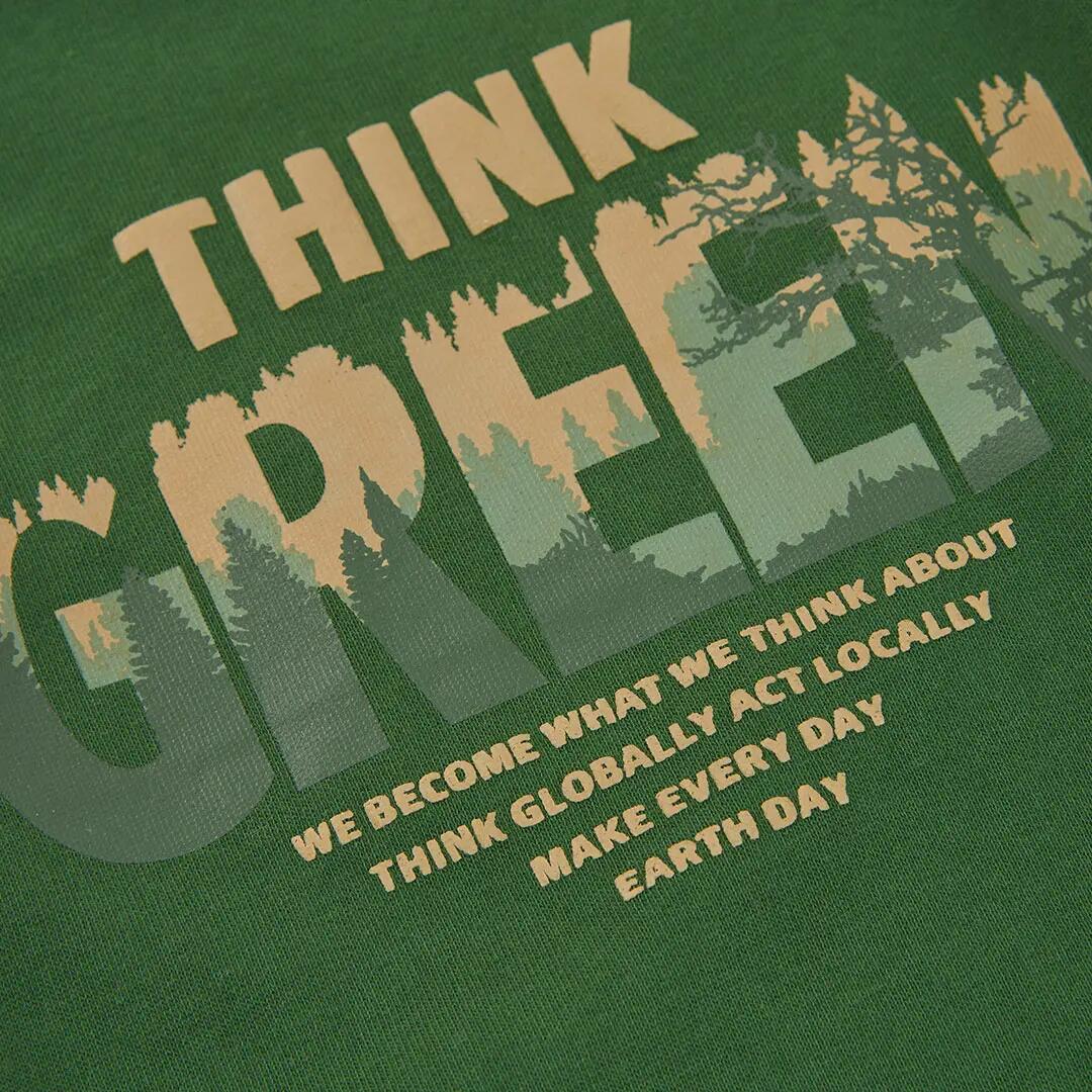 Conjunto punto niño verde estampado Think Green 7/7