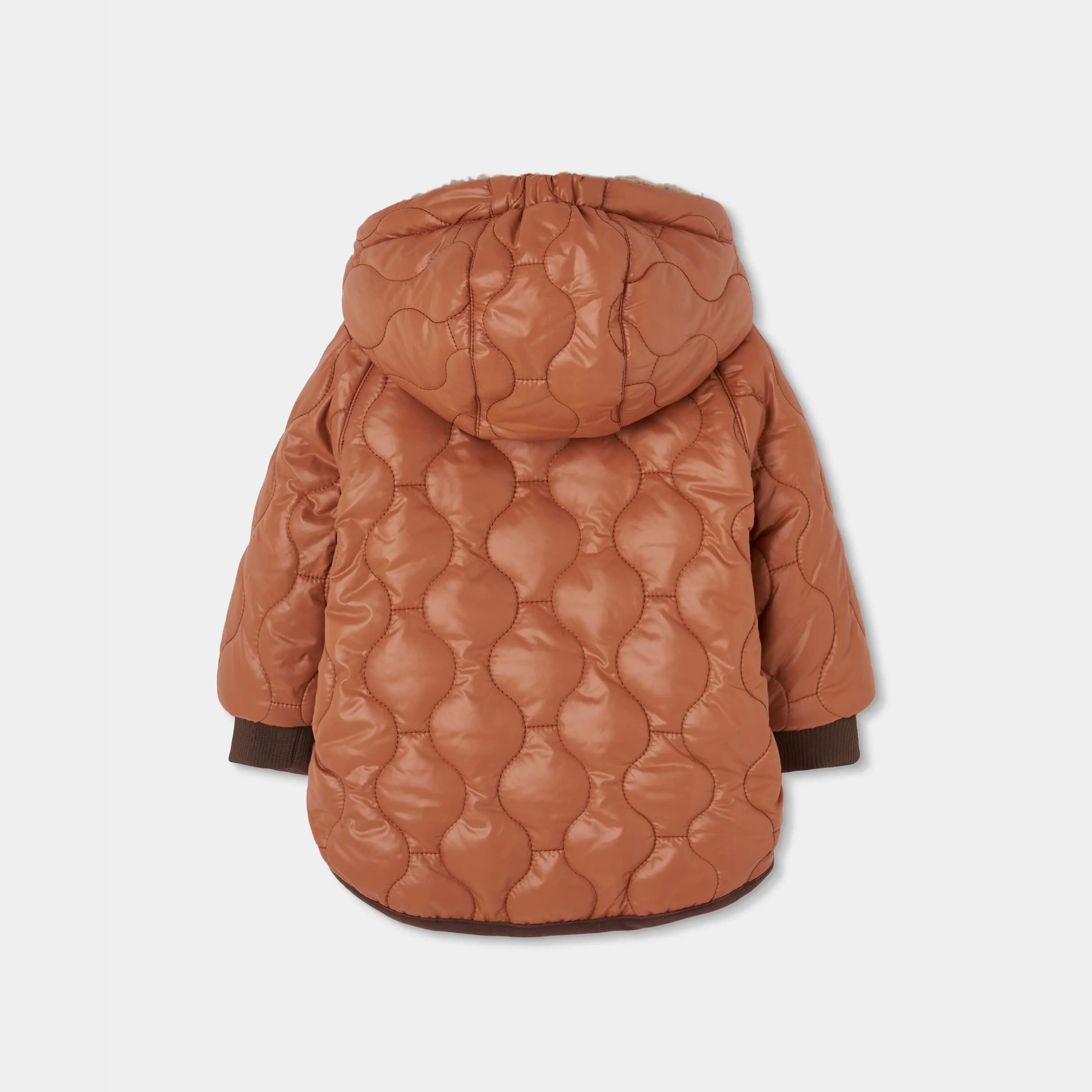 Parka tejido técnico reversible niño marrón 5/7