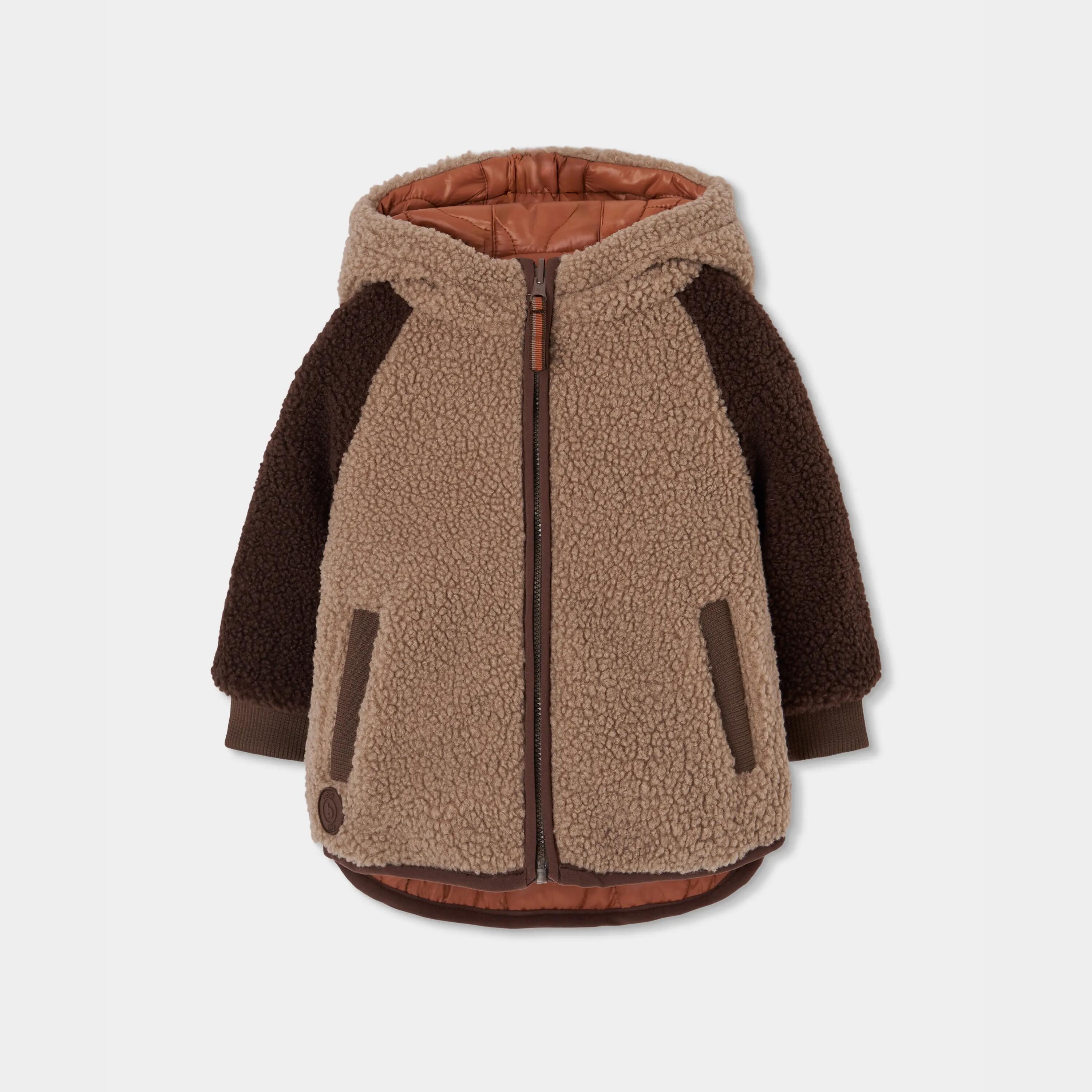 Parka tejido técnico reversible niño marrón 4/7