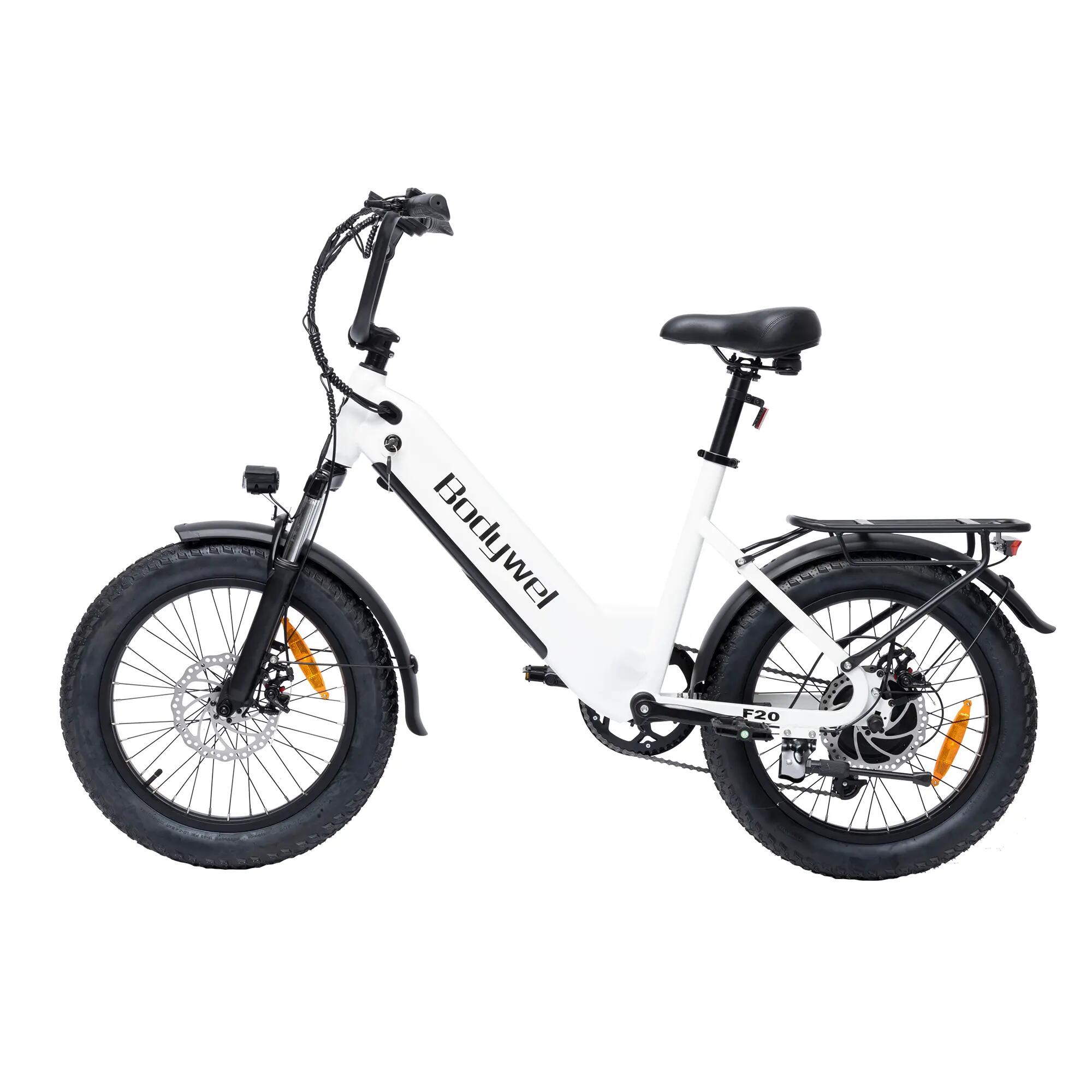 Bicicleta elétrica Bodywel F20, bateria 48V 15Ah, pneus largos 20" 2/9