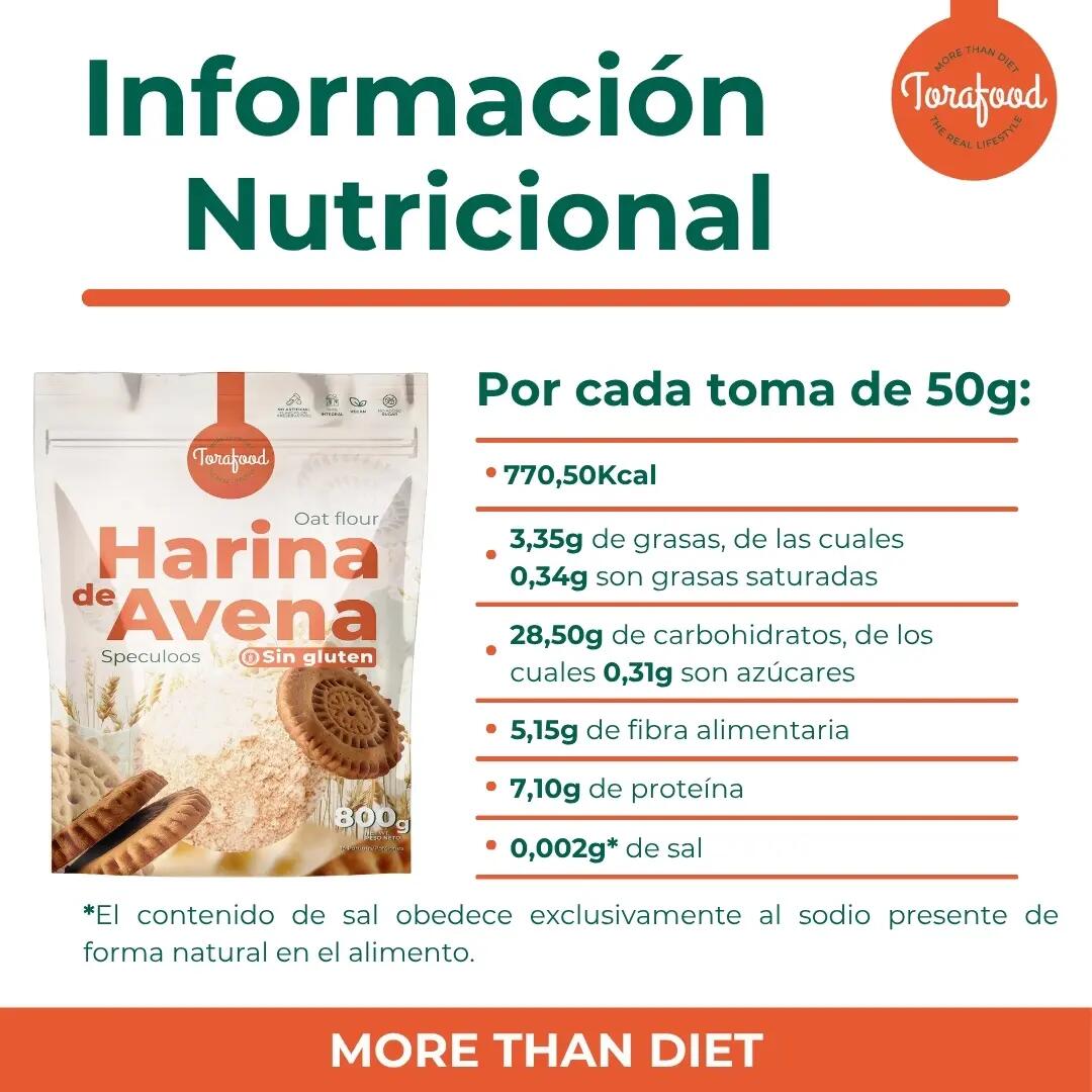Harina de Avena Sin Gluten Speculoos 800G Torafood 5/5