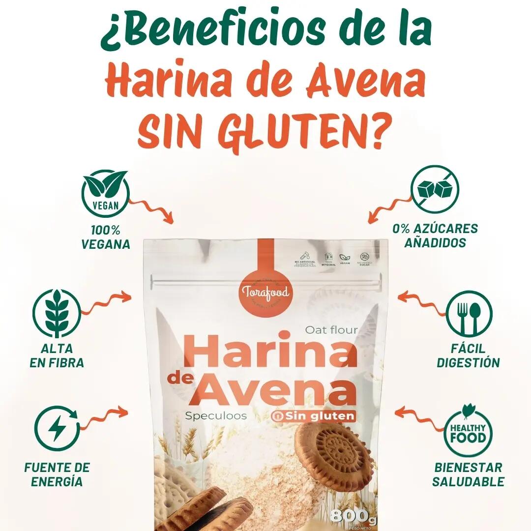 Harina de Avena Sin Gluten Speculoos 800G Torafood 3/5
