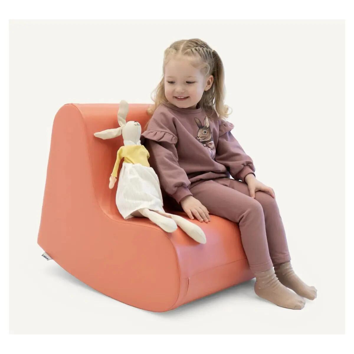 Chaise à bascule - Rose saumon 2/3