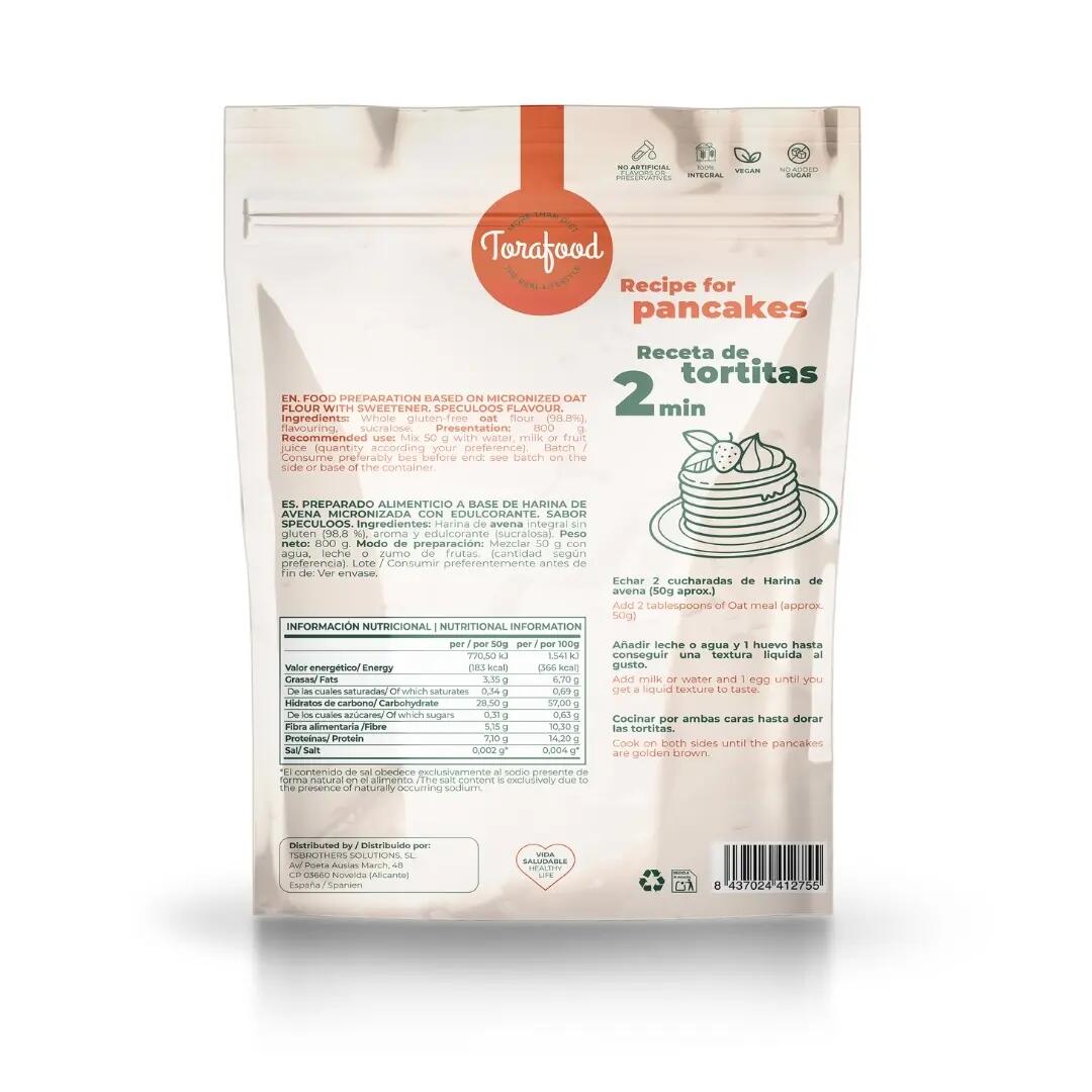 Harina de Avena Sin Gluten Speculoos 800G Torafood 2/5