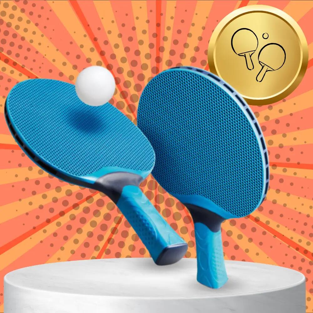 ZESTAW DO TENISA STOŁOWEGO PING PONG 2x PALETKI PIŁECZKI Z SIATKĄ ROZKŁADANĄ 3/7