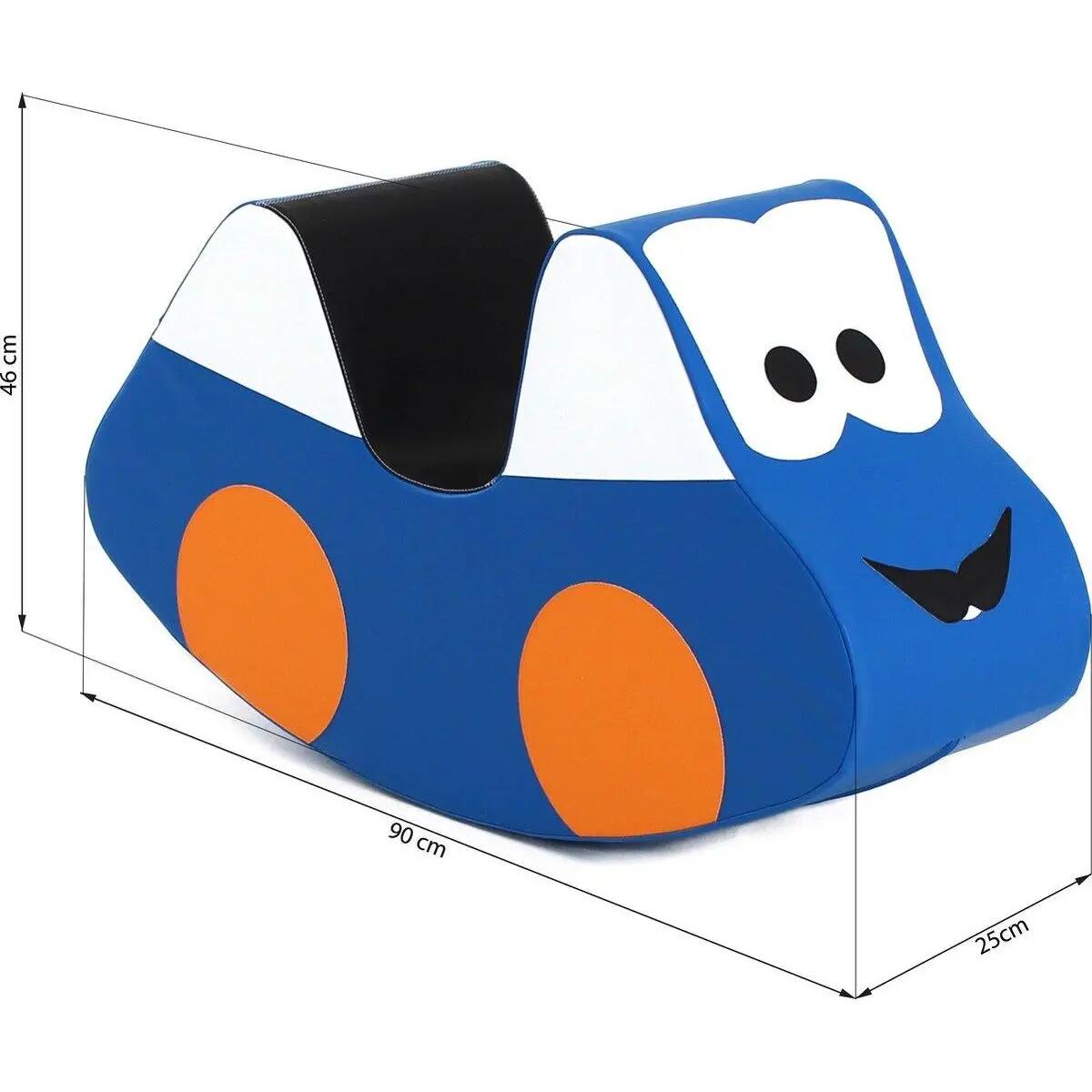 Rocker Car en mousse bleu 3/4
