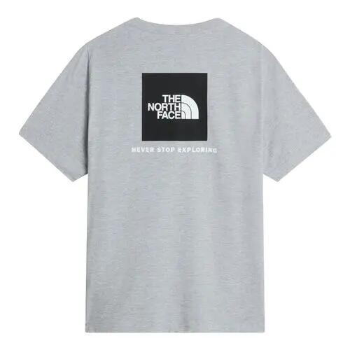 Camiseta Gris The North Face recta NSE Box Evolution Pale Grey Heather con Cuad 3/4