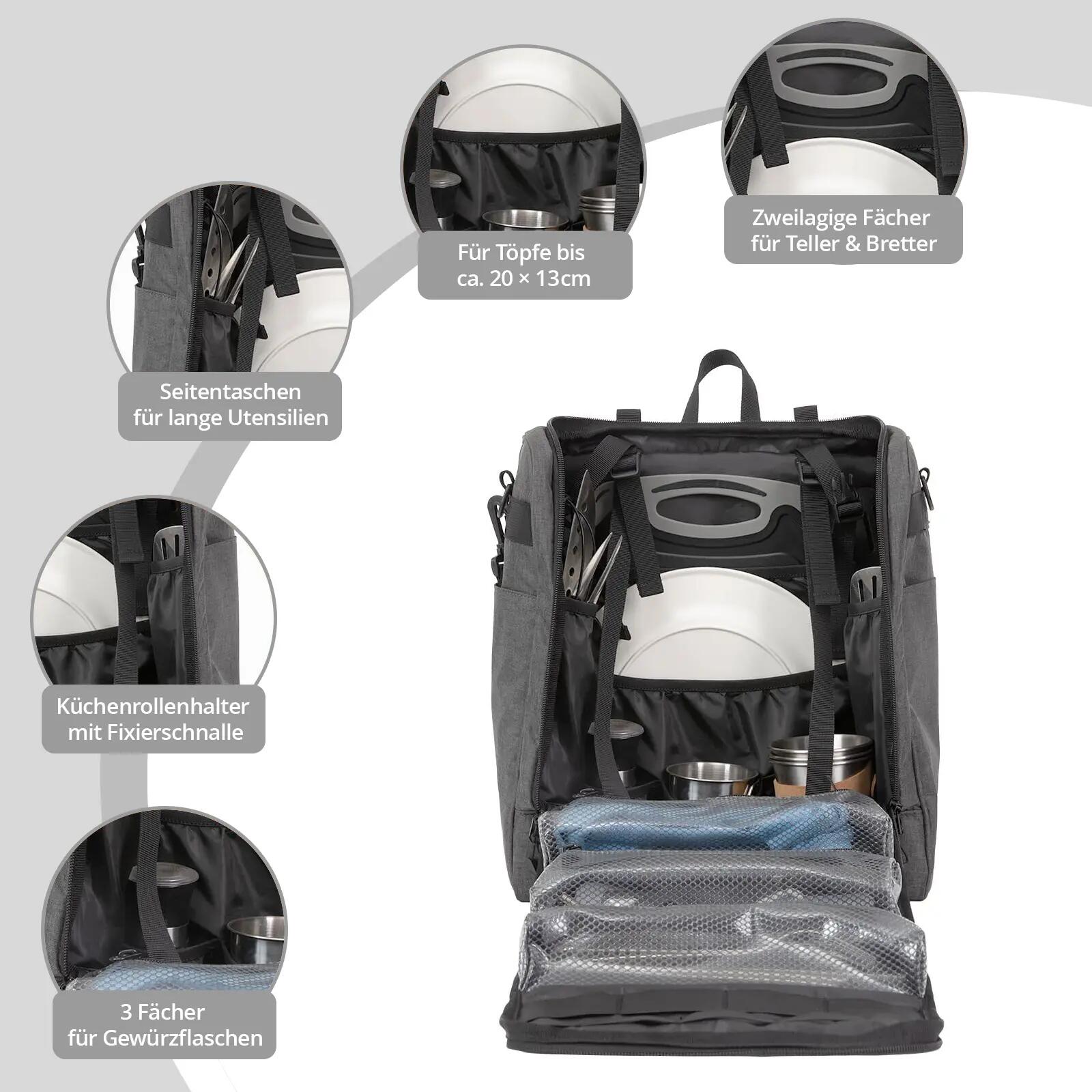 Camping Cocina Organizador Picnic Bolsa Vajilla Almacenamiento 7/7