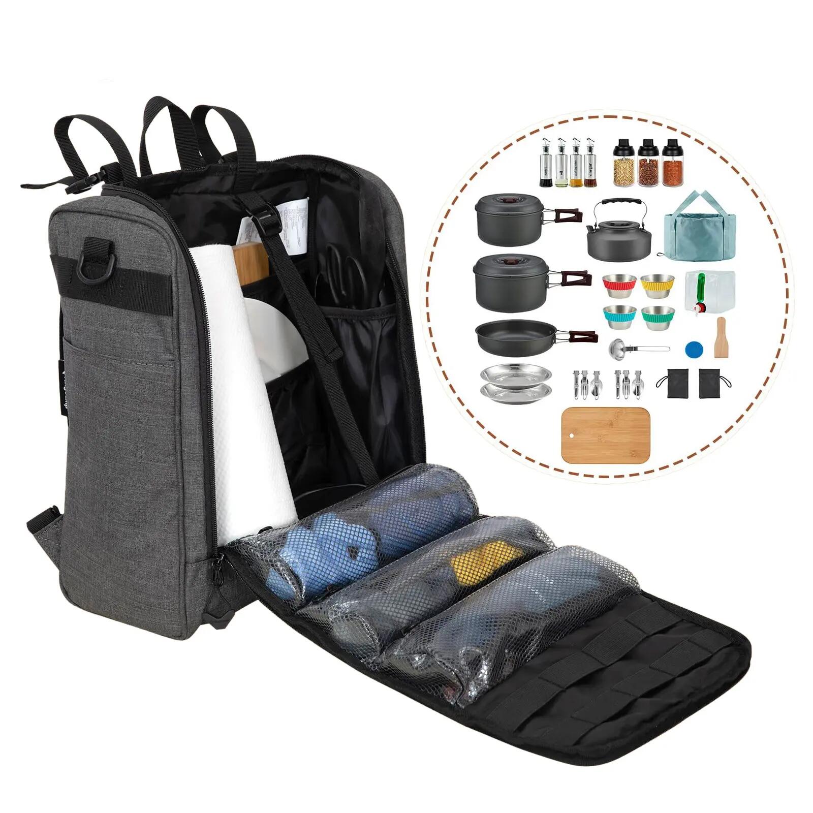 Camping Cocina Organizador Picnic Bolsa Vajilla Almacenamiento 6/7