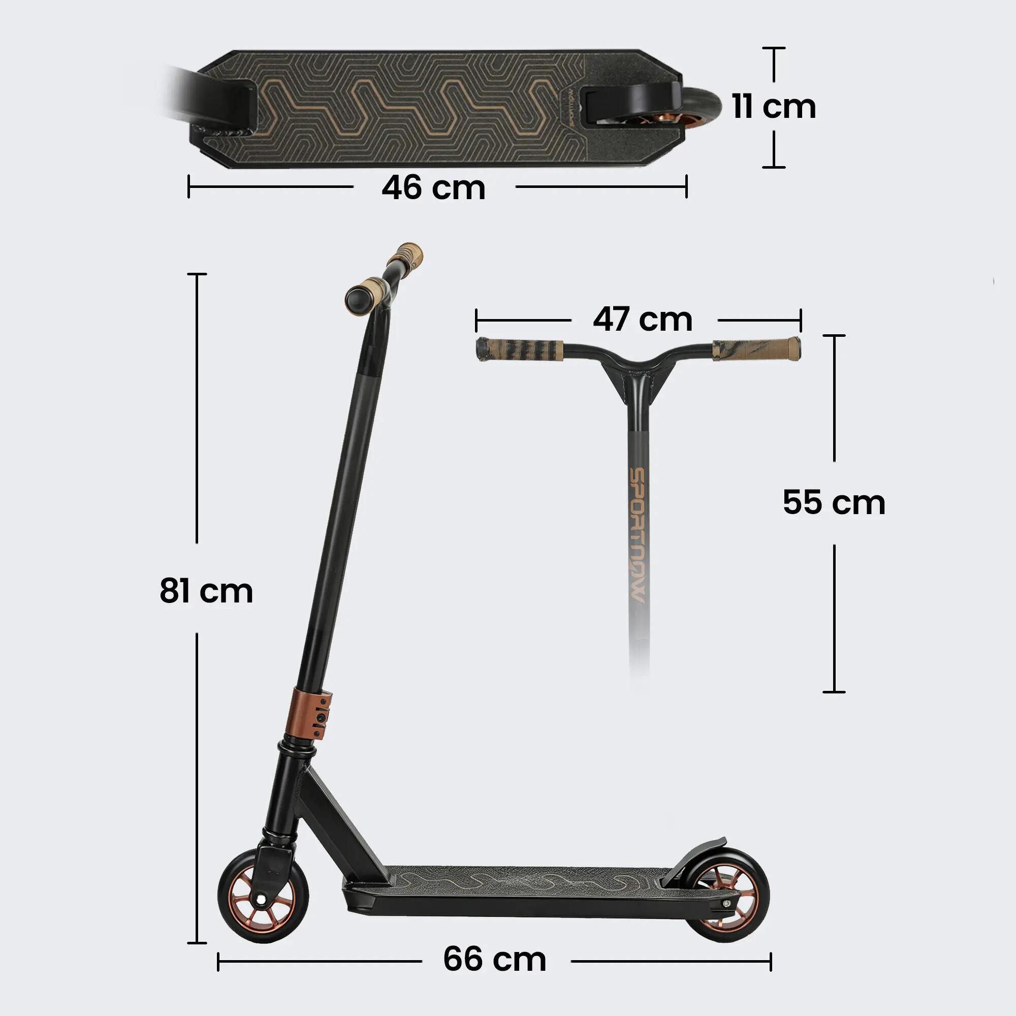 Trotinete de acrobacias 66x47x81 cm tom dourado SPORTNOW 3/11