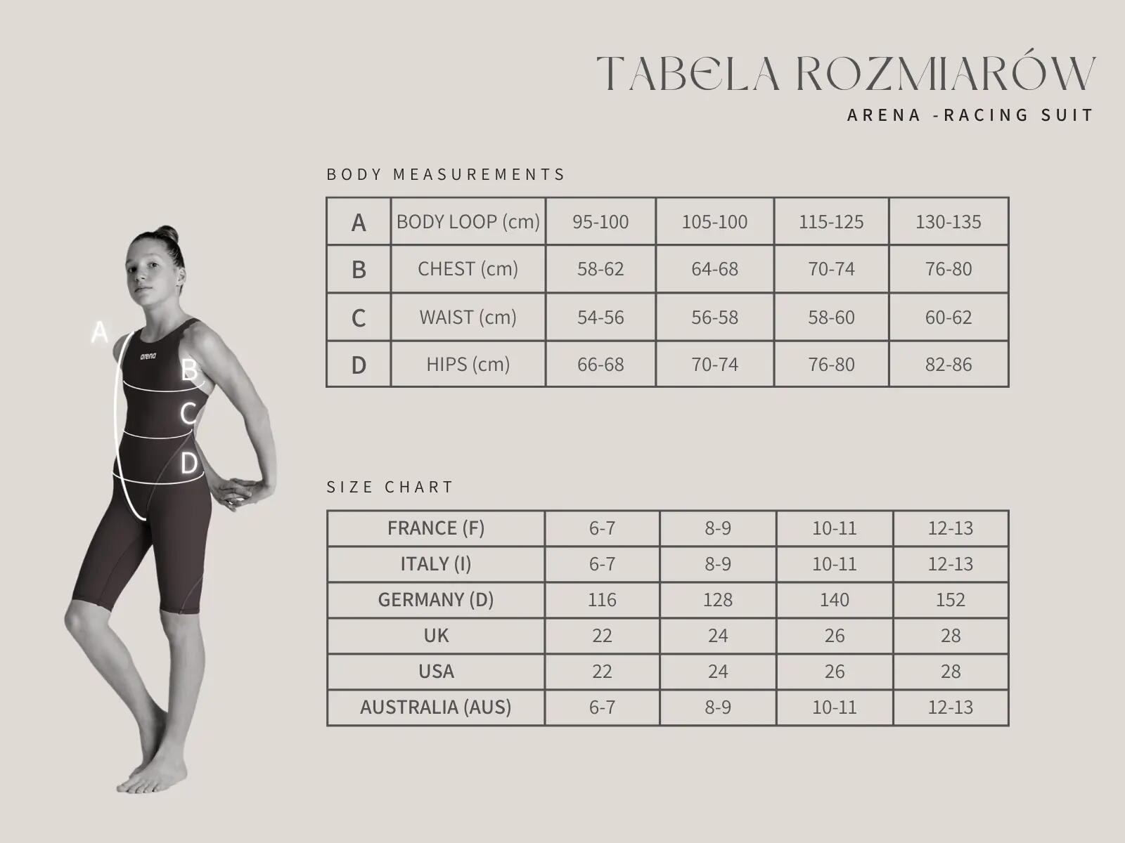 Strój startowy do pływania dziewczęcy Arena Powerskin ST Next Caimano 6/6