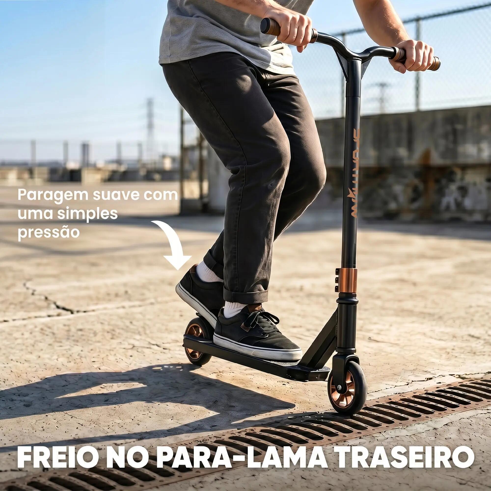 Trotinete de acrobacias 66x47x81 cm tom dourado SPORTNOW 10/11