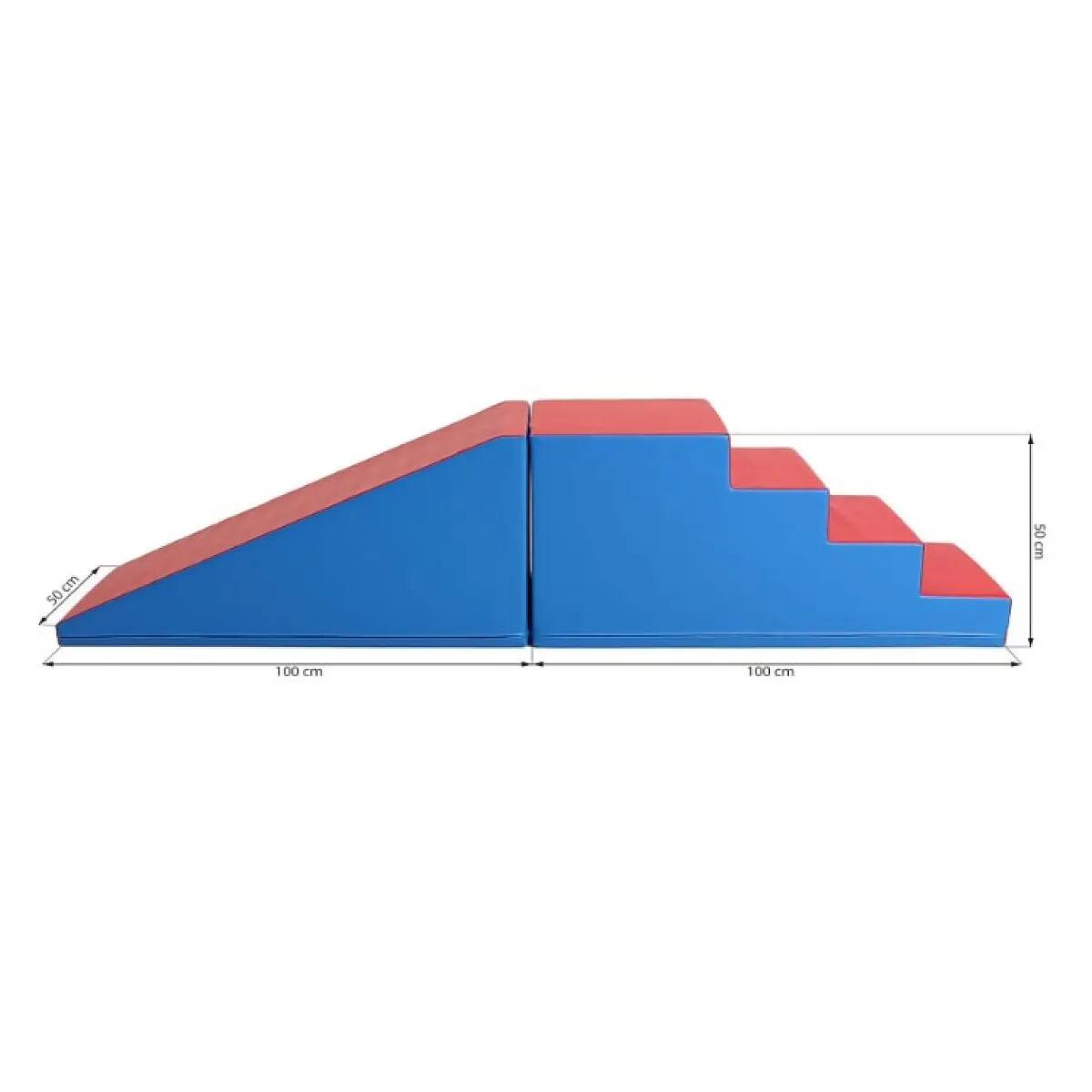 Ensemble escalier pente bleu-rouge 3/3