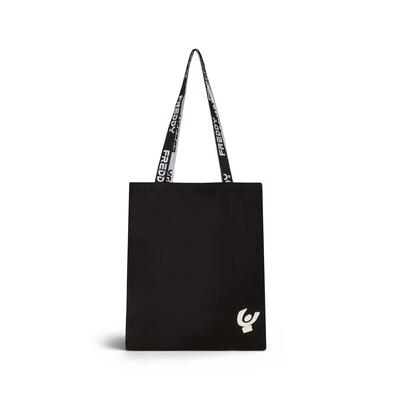 Borsa Shopper da Donna in Tela con Loghi a Contrasto