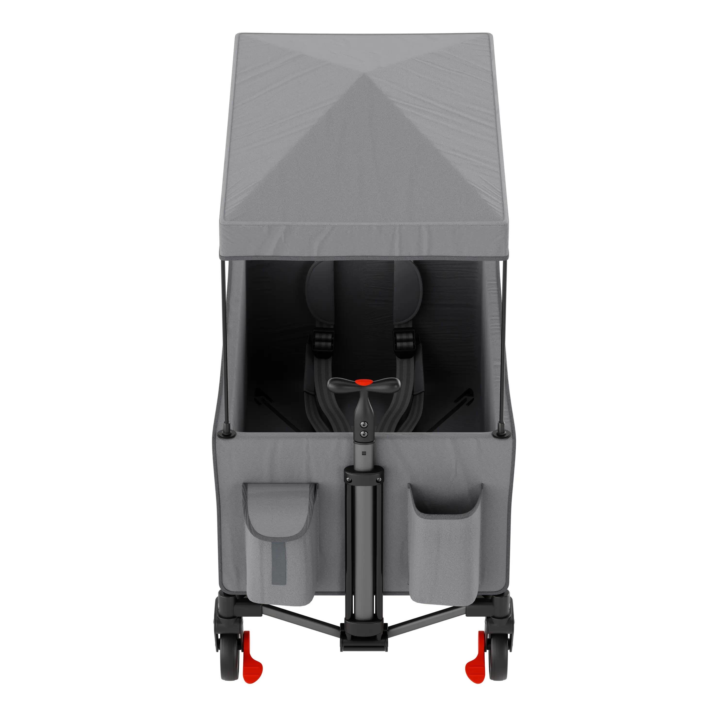 Bolderkar opvouwbaar kinderen 80kg met dak Grijs 2/10