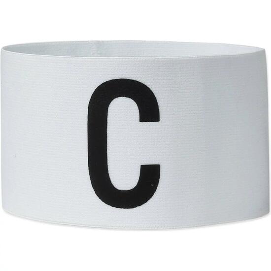 Brassard de capitaine - football - unisexe - élastique, sans velcro - blanc