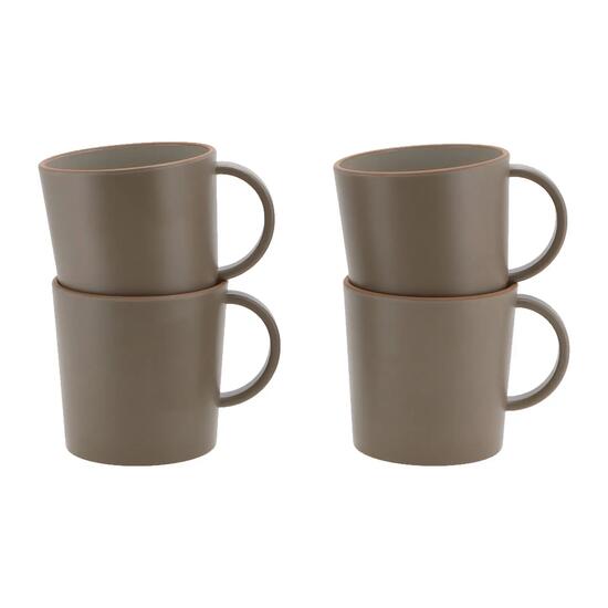 4er Set Becher Avila Camping Reise Geschirr Kaffee Tasse PET 430 ml